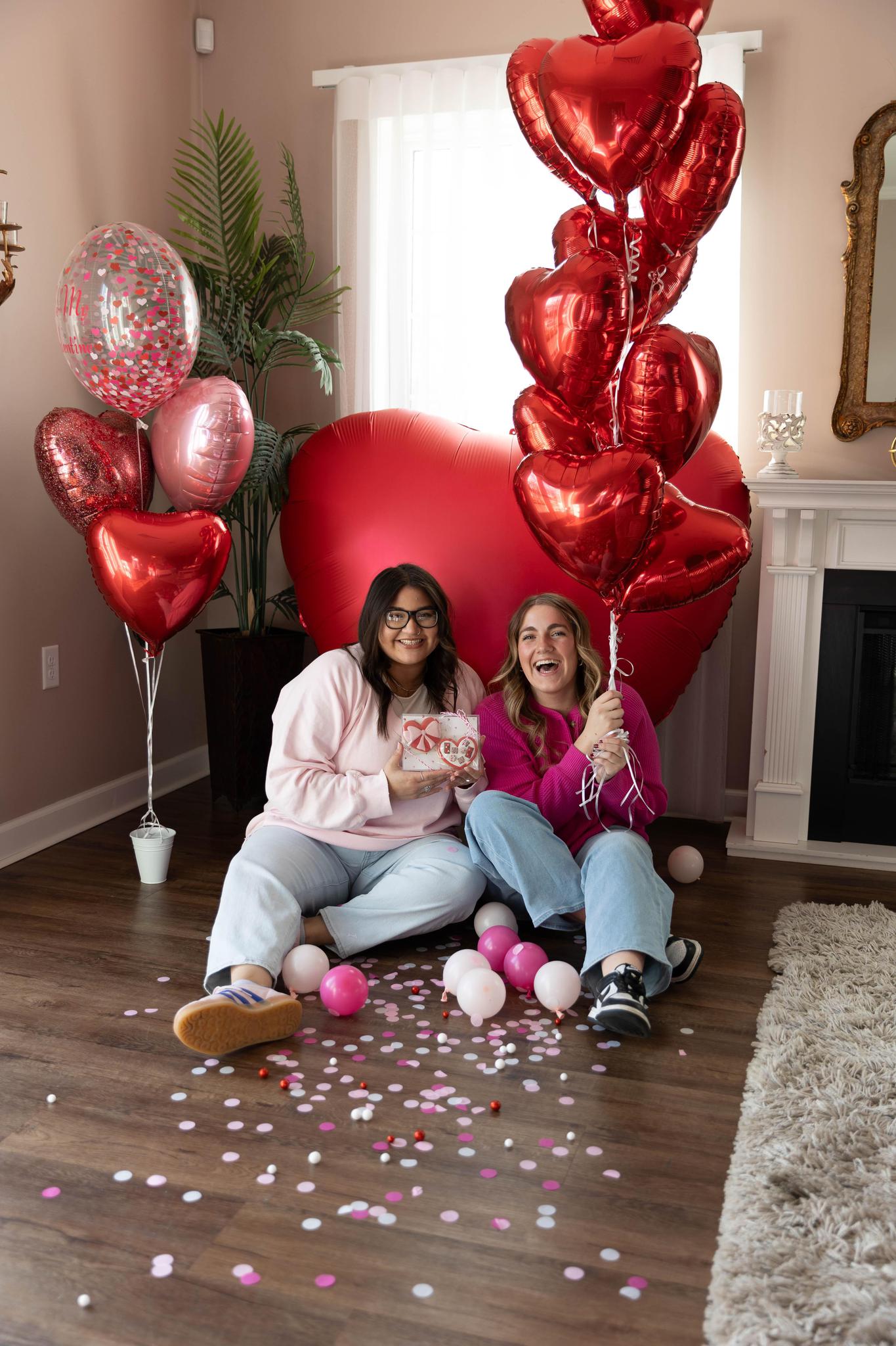 Red Foil Heart Helium Balloon Bouquet