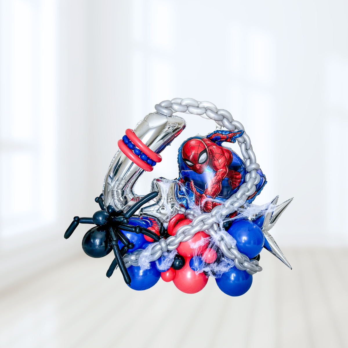 Personalized Spiderman Birthday Themed Number Stack