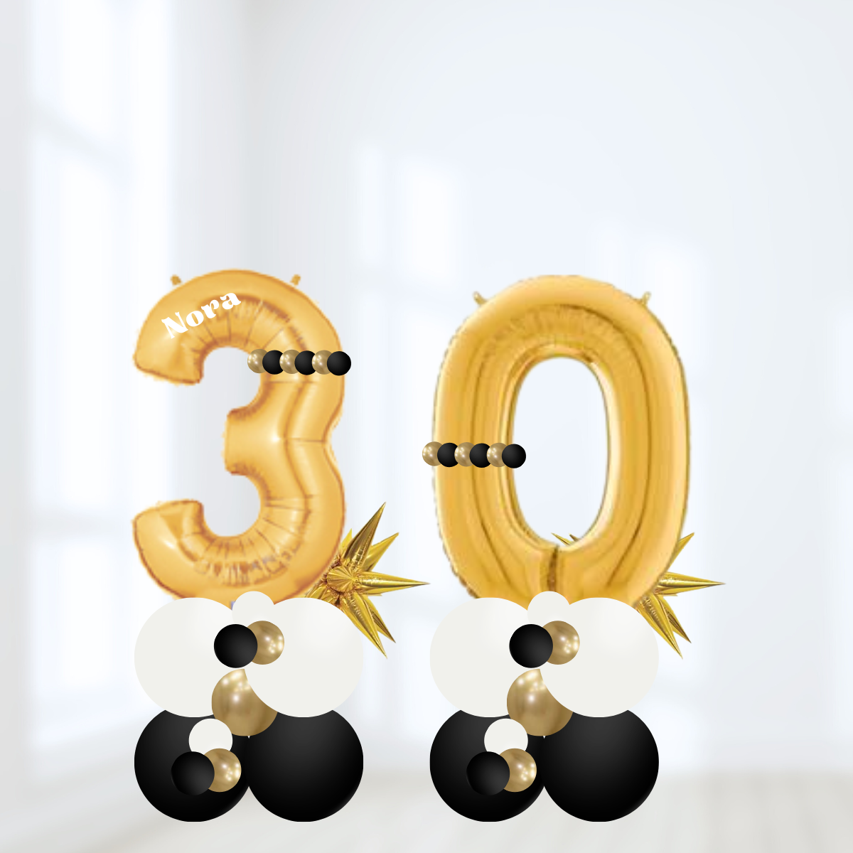 Personalized Gold Number Stack