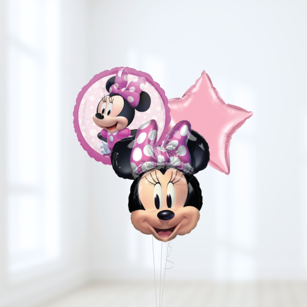 Minnie Birthday Helium Balloon Bouquet