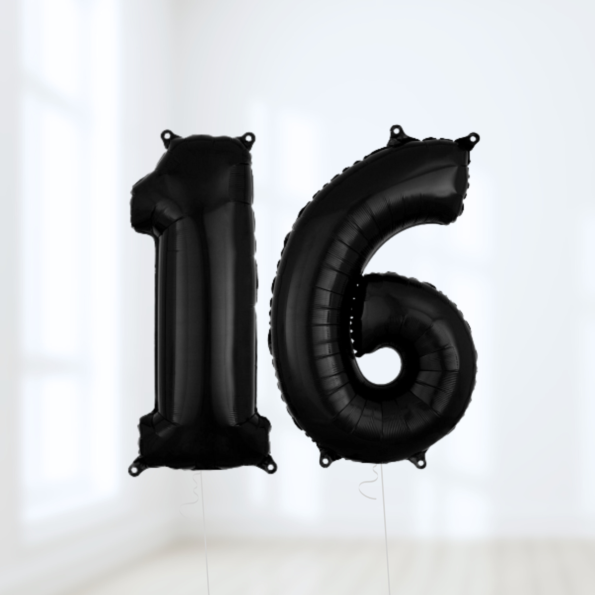 Black Birthday Balloon Number Packages