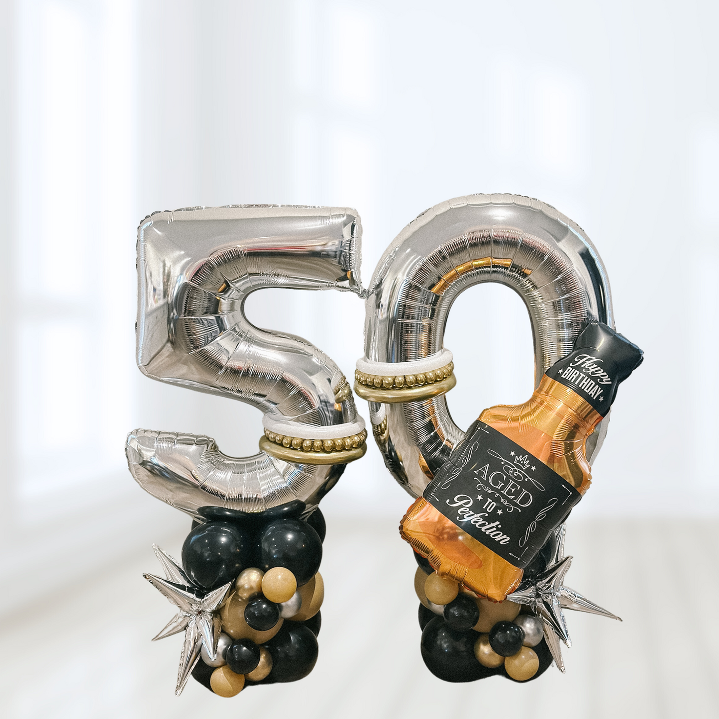 Personalized Whiskey Themed Number Stack