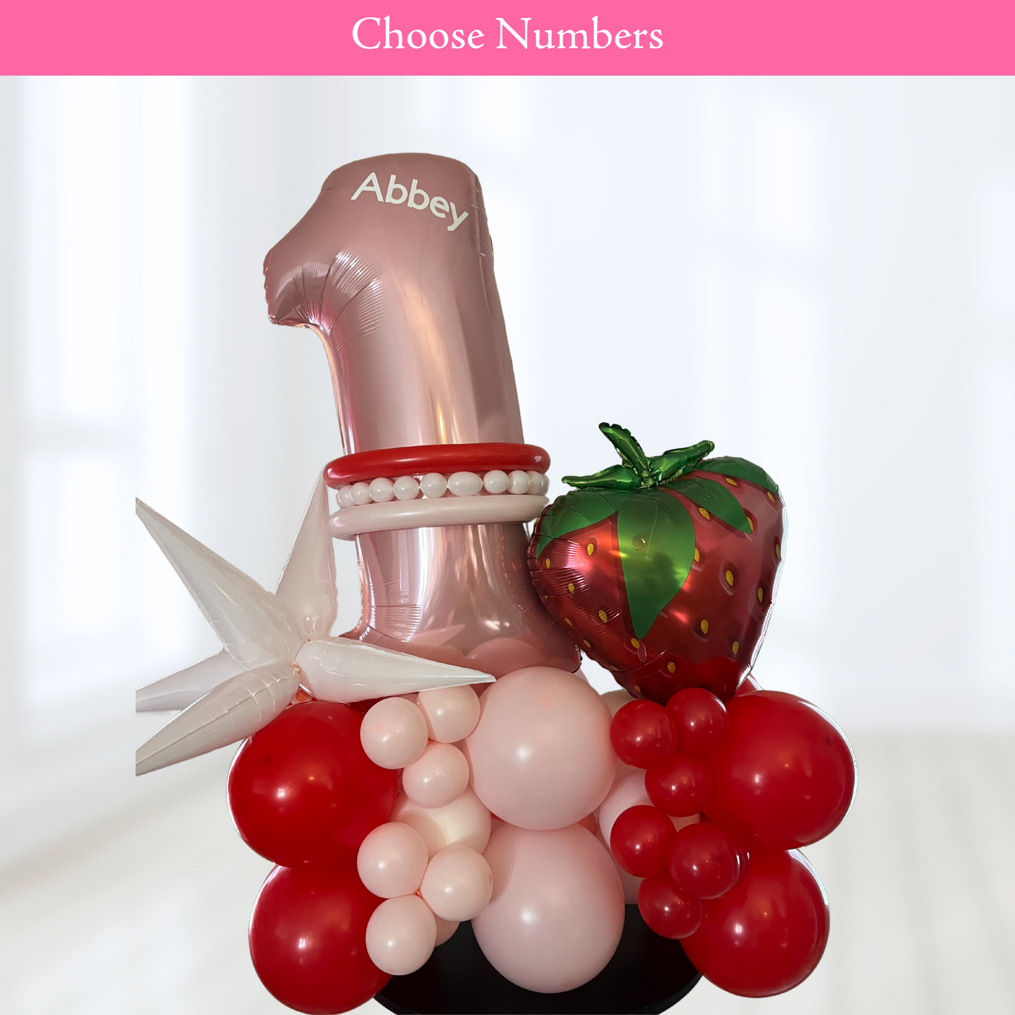 Personalized Berry Birthday Themed Number Stack