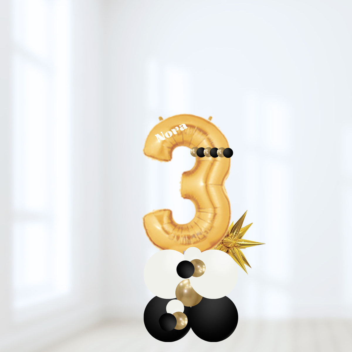 Personalized Gold Number Stack