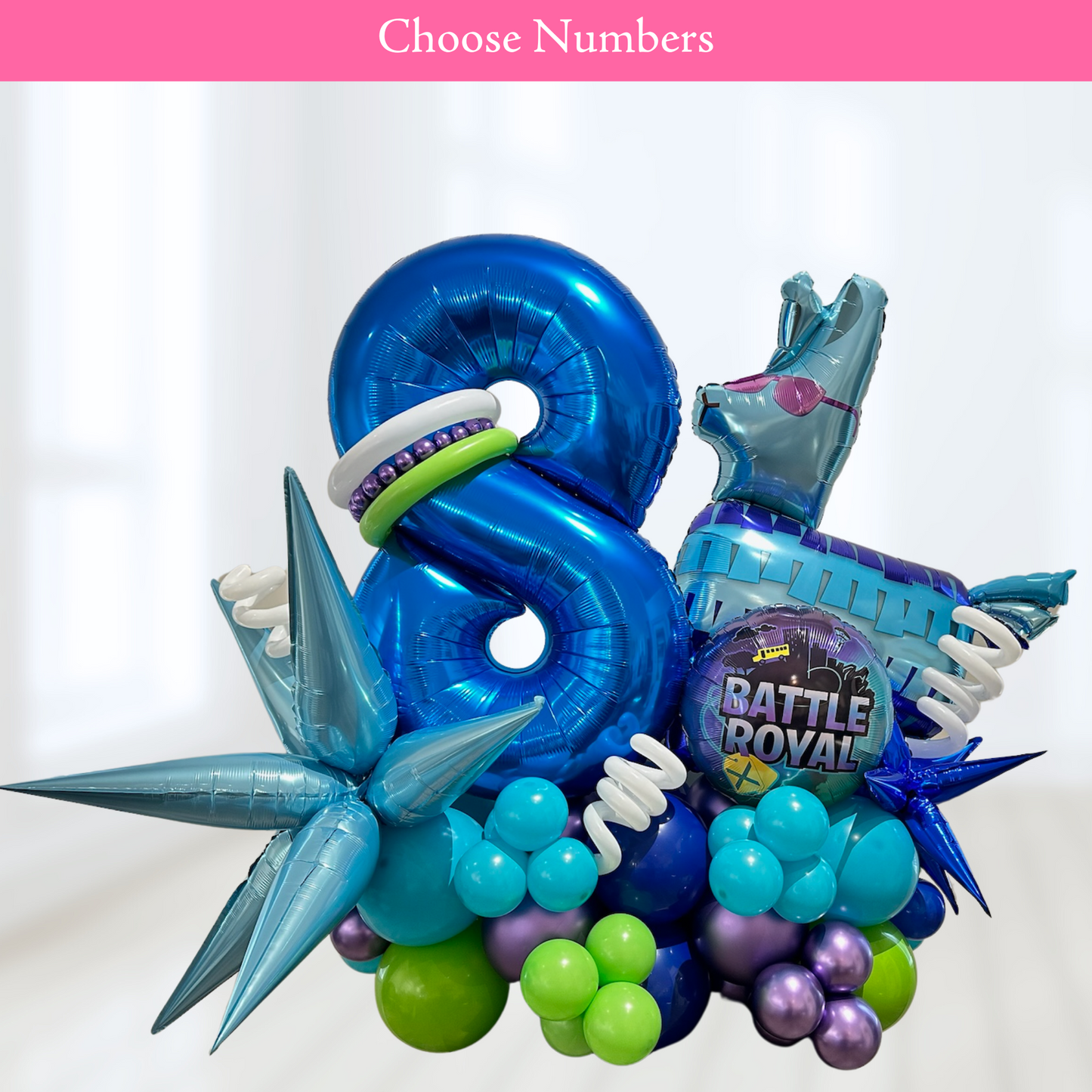 Personalized Fortnight Battle Royale Birthday Themed Number Stack