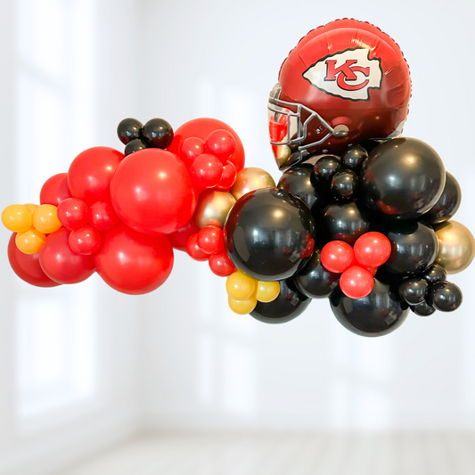 KC Red and Goldenrod Balloon Garland