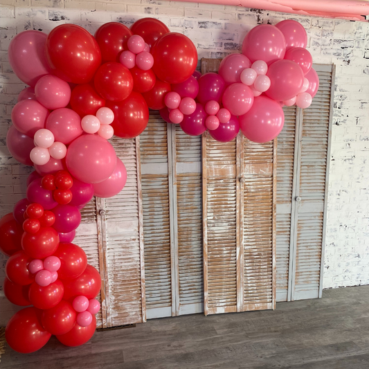Red and Pink Balloon Garland