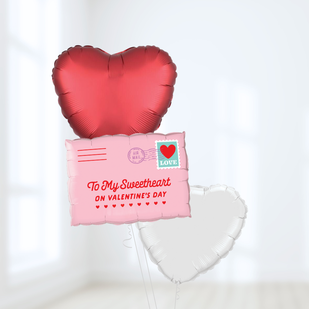 Postcard Valentine's Helium Balloon Bouquet