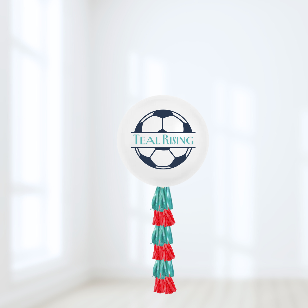 Teal Rising Jumbo Balloon