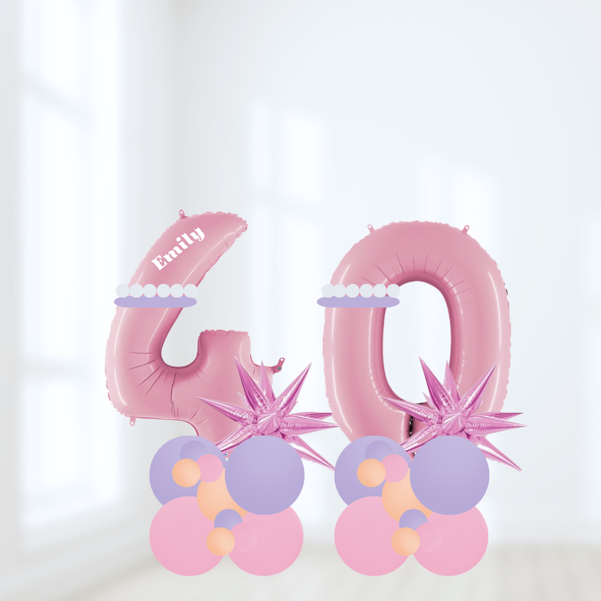 Personalized Pastel Pink Number Stack