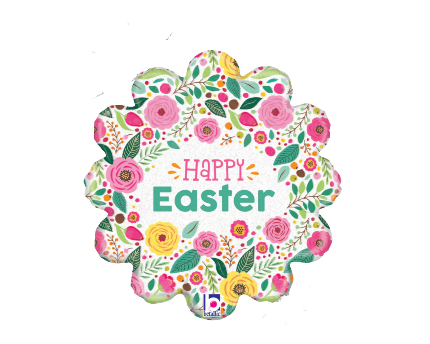 Spring Flowers - Happy Easter Foil Balloon